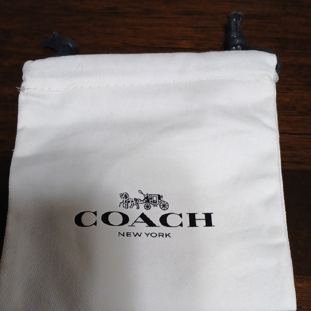 Coach White Dust Bag with Black Logo